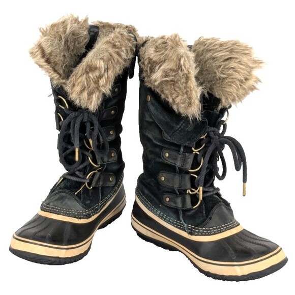 SOREL Womens Boots SZ 9 US 40 EU Waterproof Insulated Lace Up Faux Fur - Picture 1 of 9